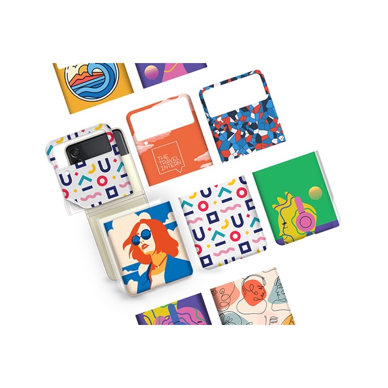 Chính hãng-Ốp nhựa kèm ring cho điện thoại Samsung Galaxy Z Flip3 thuộc Bộ sưu tập Phá Cách Tạo Gu