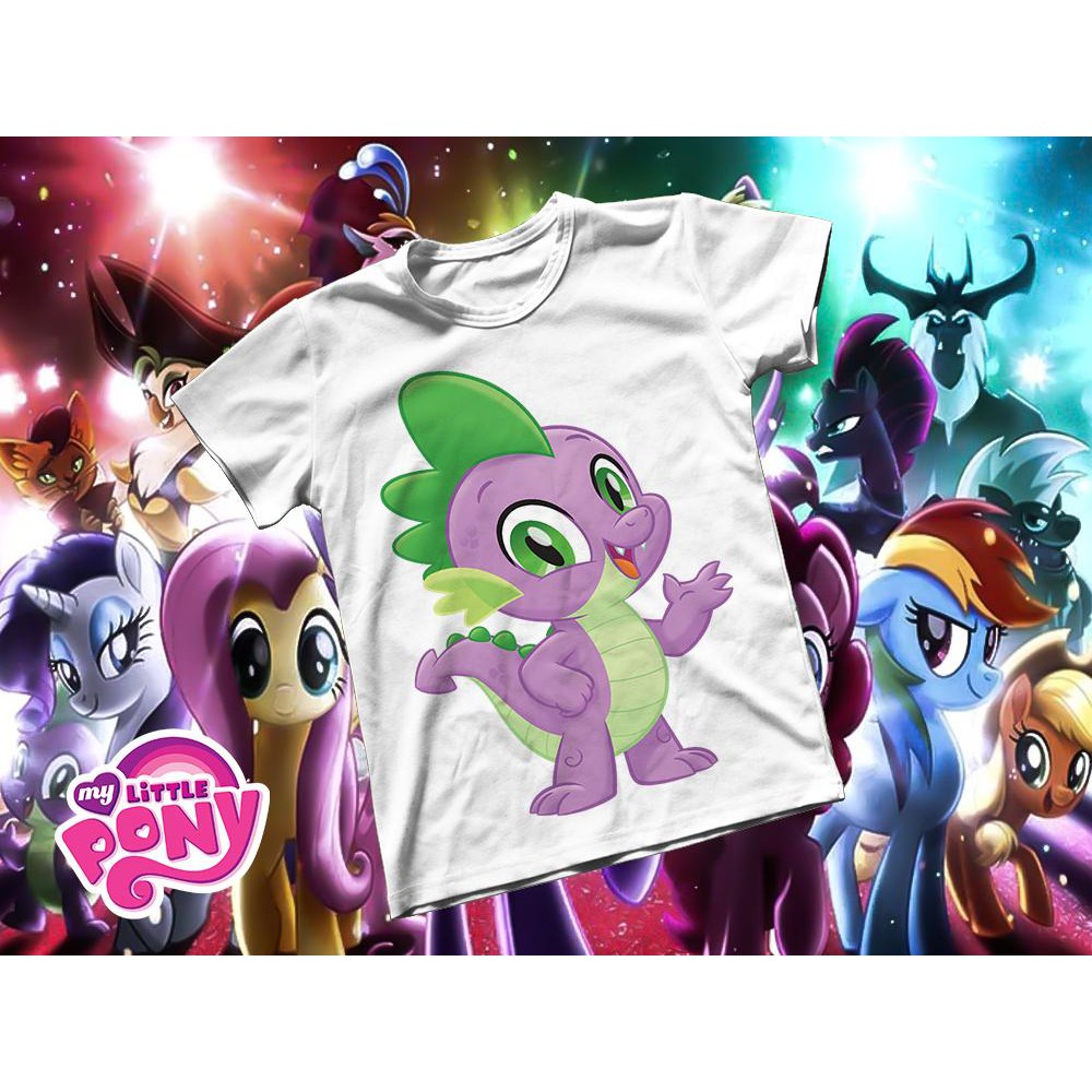 Áo thun Cotton Unisex - Movie - My Little Pony - Rồng con màu tím