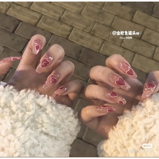 Nailbox hồng trái tim ngập tràn