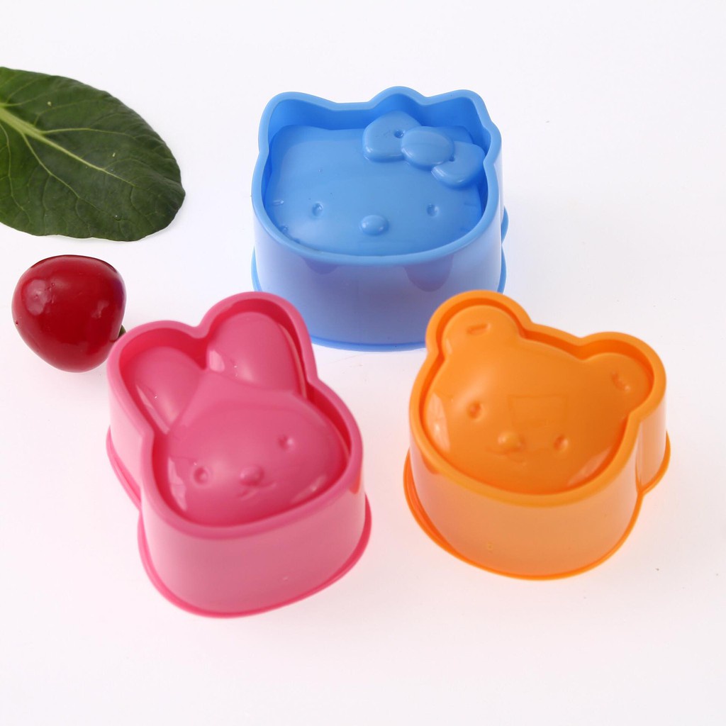 Khuôn Bento ép cơm làm bánh cho bé set 3 khuôn