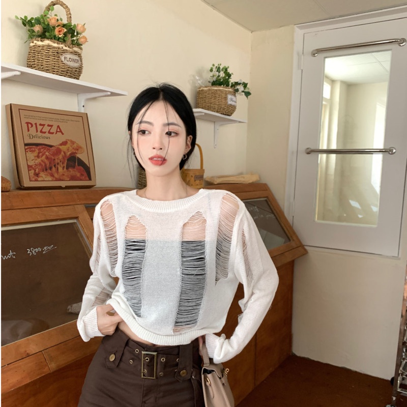 Áo Len Dài Tay Chống Nắng Màu Sắc Đơn Giản Thời Trang Dành Cho Mùa Thu