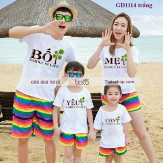 Set 4 áo gia đình giá rẻ