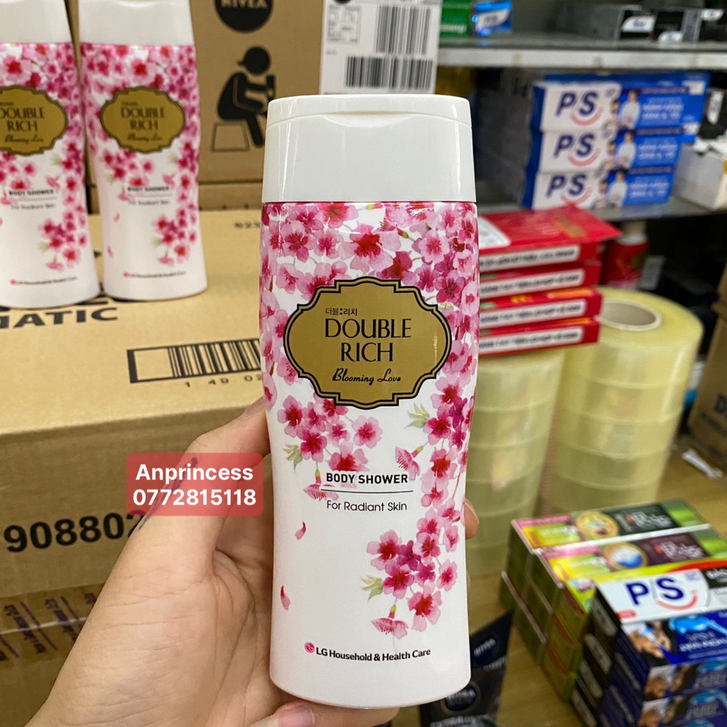 Sữa tắm DOUBLE RICH 200g Blooming Love Hoa anh đào(màu hồng)