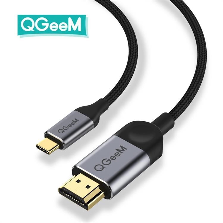 Cáp chuyển đổi USB Type C QGeeM sang HDMI dài 1.2m 4K@60Hz tương thích cổng Thunderbolt 3