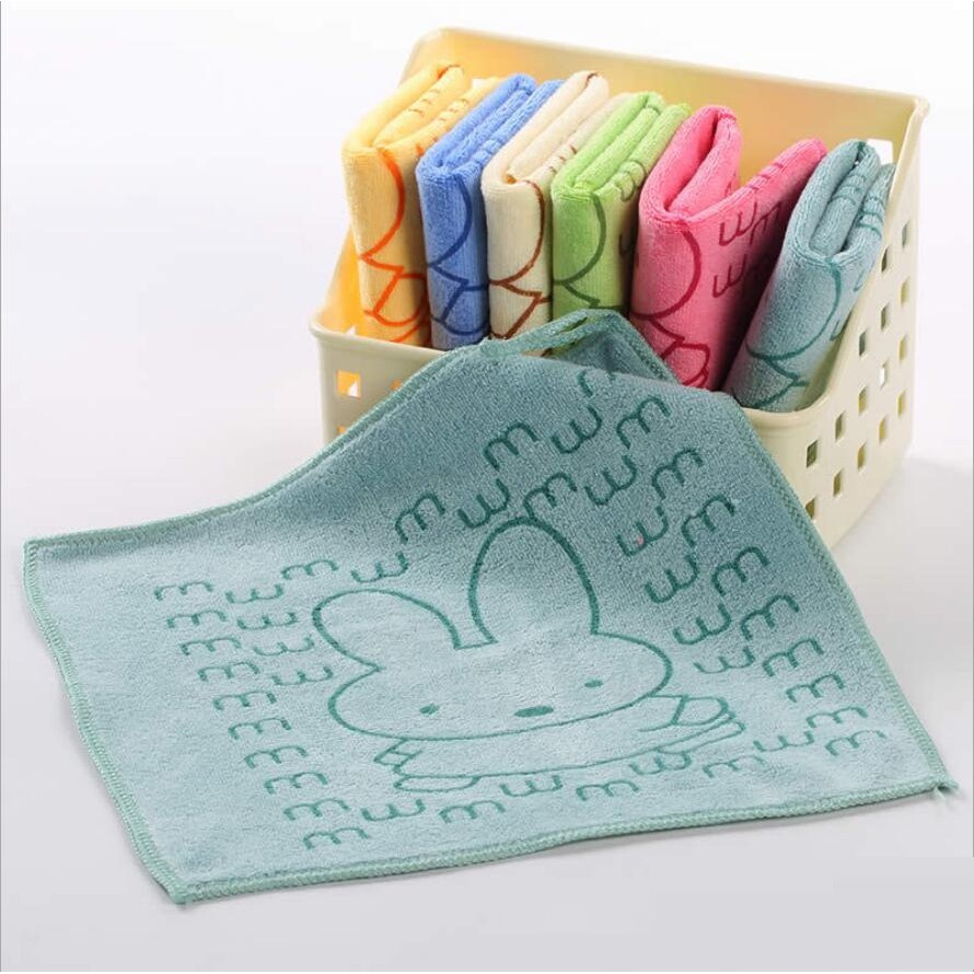Set 10 khăn lau mặt hình thỏ dễ thương cho bé