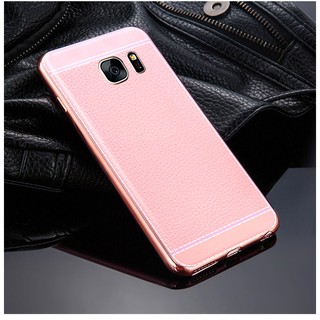 ỐP S7, S7 EDGE VIỀN VÀNG LƯNG VÂN DA