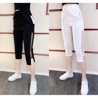 Quần đũi lửng phối lưới