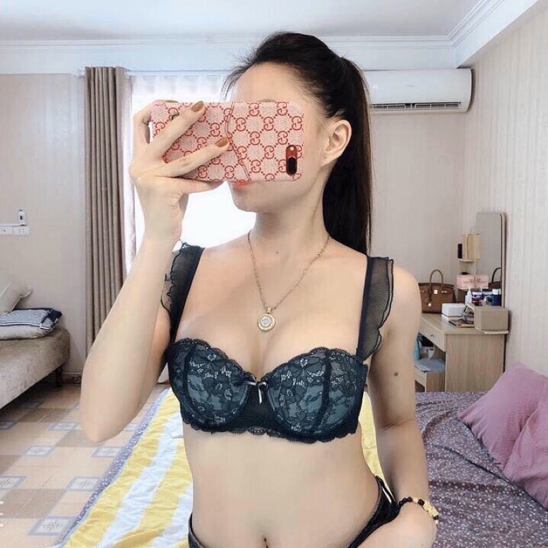 BỘ ĐỒ LÓT CAO CẤP  💥CÓ LÓT XOÀI SIÊU ĐẨY 💥🔥 CÓ MÃ GIẢM GIÁ  🔥 Cenka bèo mút xoài siêu nâng ngực và tạo khe.