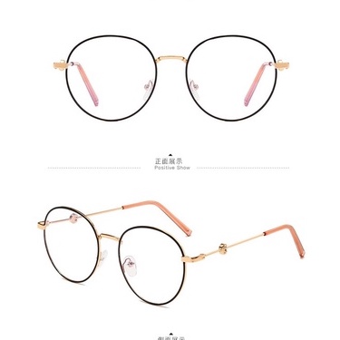 Kính Cận Tròng Tròn Chống Tia UV Gọng Kim Loại