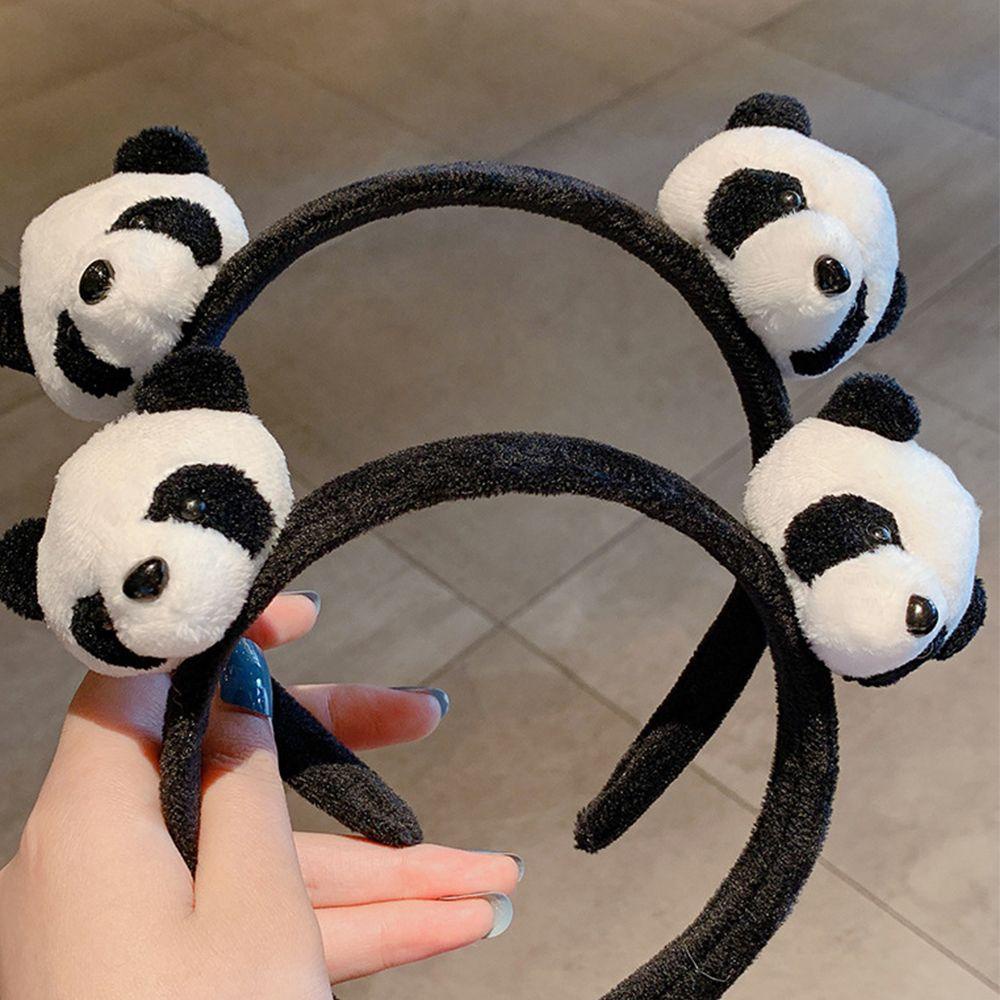 MXGOODS Dây Cột Tóc Co Giãn Hình Gấu Trúc Dễ Thương Cho Nữ