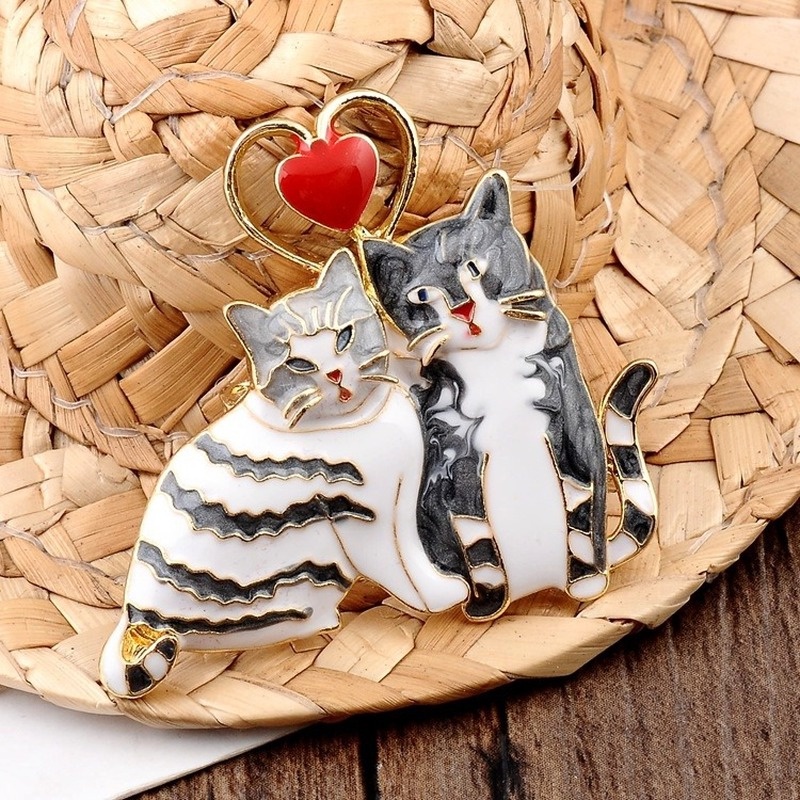 Ghim Cài Áo Hình Chú Mèo Dễ Thương