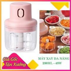 Máy xay tỏi ớt bằng pin HT SYS - Sạc USB- Dung tích 250ML - Hàng Nhập Khẩu