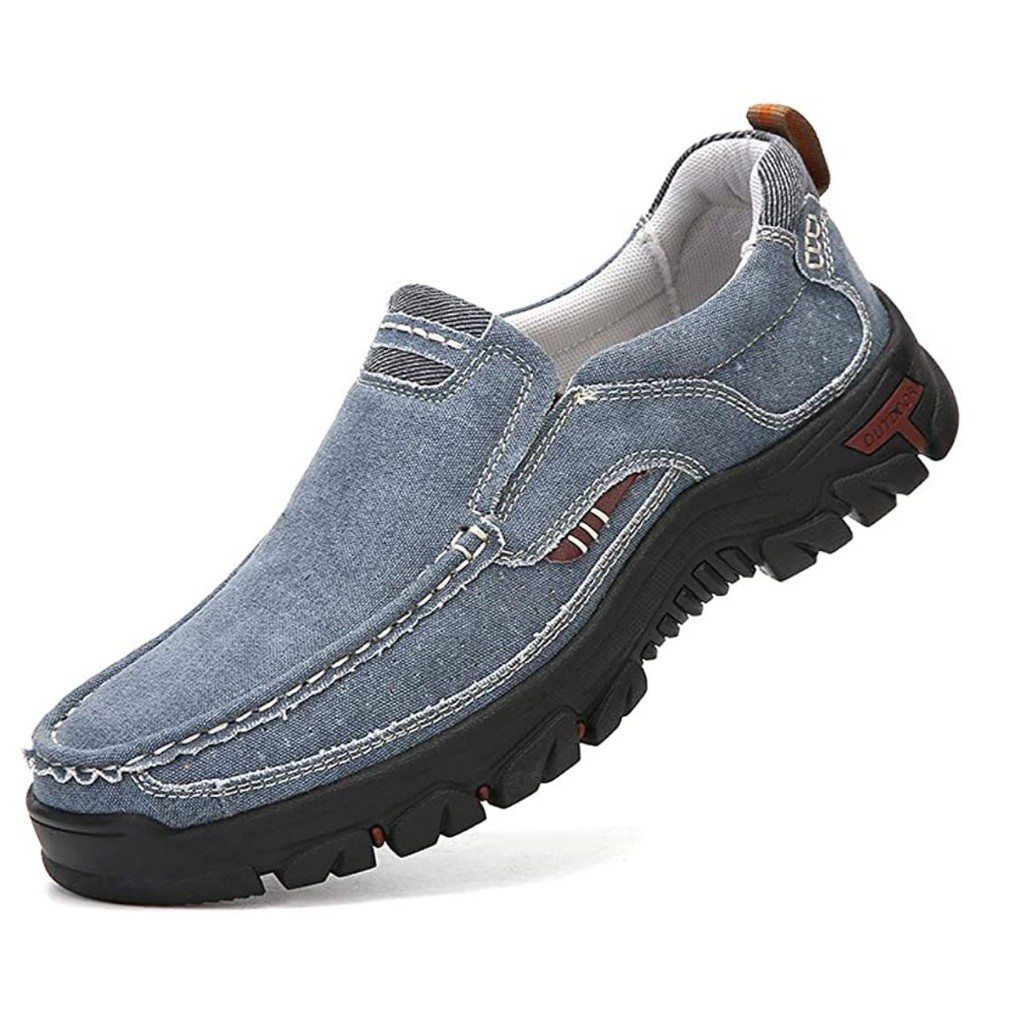 Giày lười VENSHINE Mens Canvas Slip On Loafers Casual Walking Driving Boat Shoes