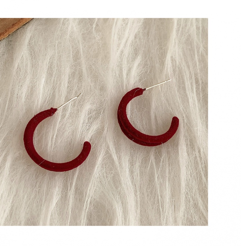 Hoa tai dáng dài hình nơ đỏ xinh xắn bằng nhung thời trang 2023 nữ tính