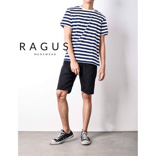 Áo thun sọc ngang RAGUS - Sọc trắng-xanh navy