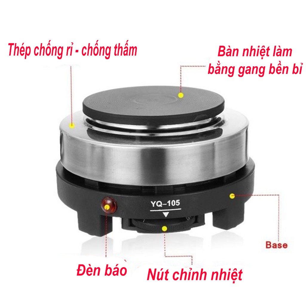 Bếp điện mini 500W dùng để đun sôi cà phê và hâm thức ăn, Bếp Từ Đơn Mini Đa Năng Siêu Tiện Lợi