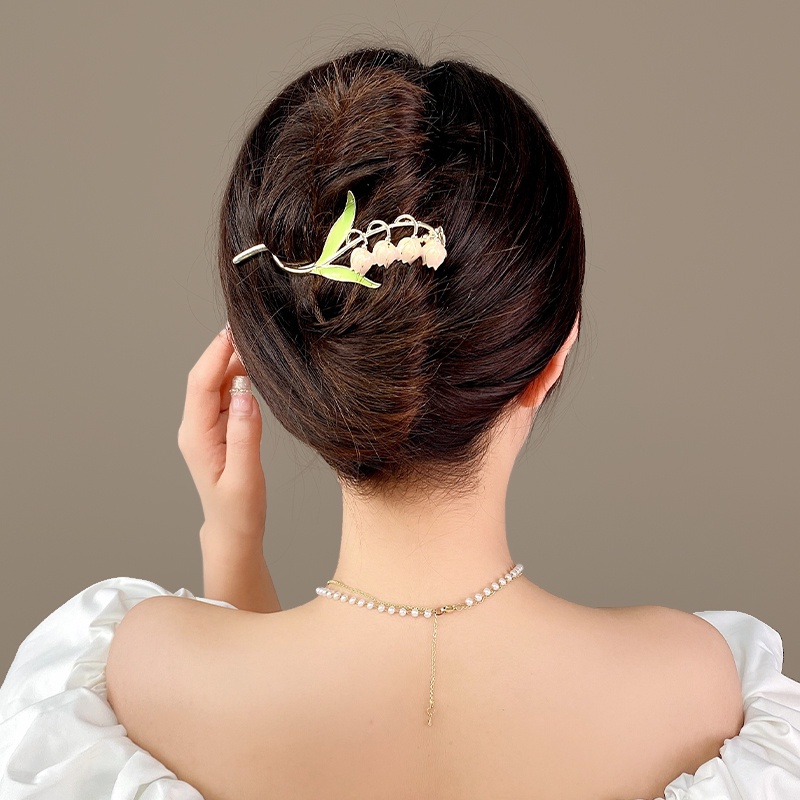 Kẹp Tóc Hình Hoa Lily / Chú Ếch / Cá Mập Bằng Kim Loại Cao Cấp Cho Nữ