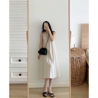 váy đũi sát nách maxi 3 mầu