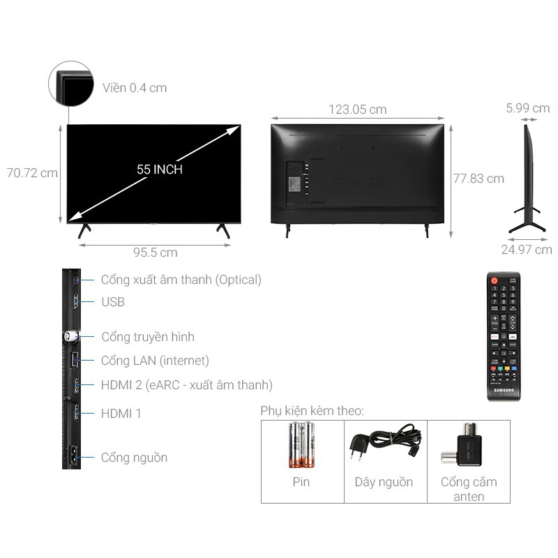 Smart Tivi Samsung 4K 55 inch 55TU6900 | BigBuy360 - bigbuy360.vn