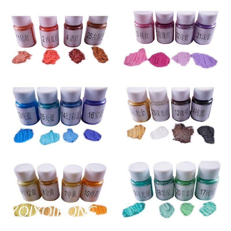 Set 4 Gói Bột Kim Tuyến Pha Lê / Pha Lê / Ngọc Trai Lấp Lánh Làm Đồ Thủ Công Diy