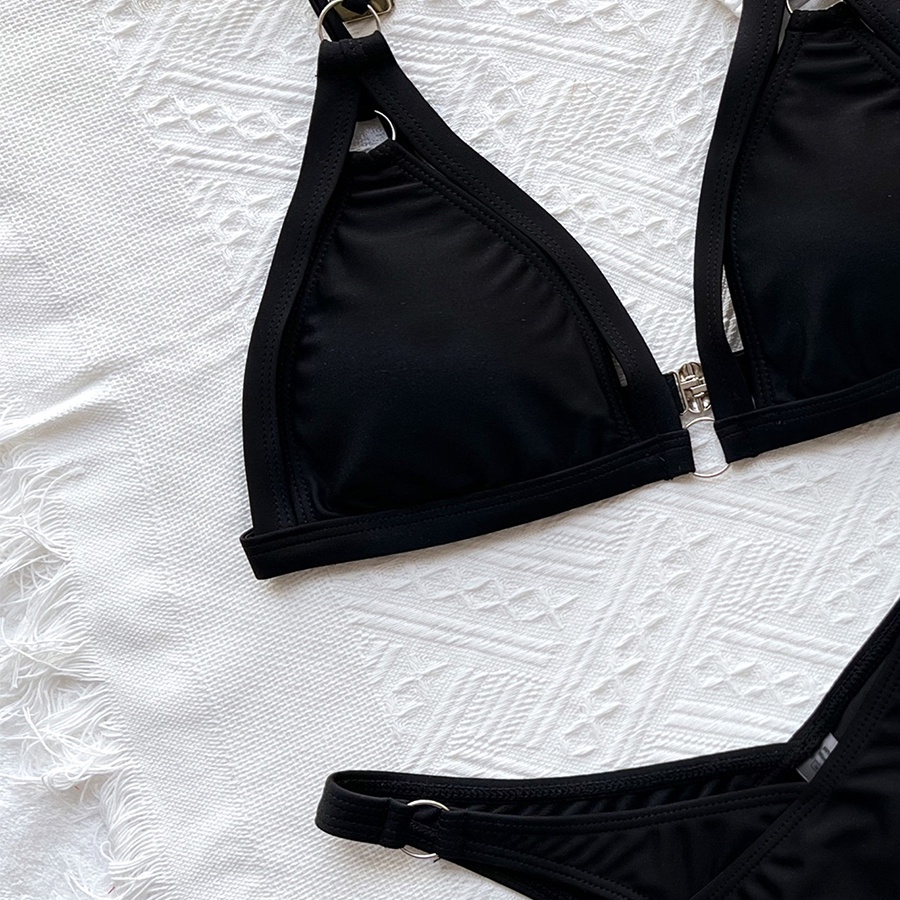 Bikini 2 Mảnh Xẻ Tà Màu Đen Gợi Cảm