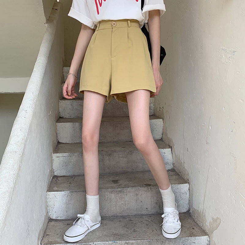 IELGY Quần short lưng cao phong cách hàn quốc thời trang trẻ trung cho nữ