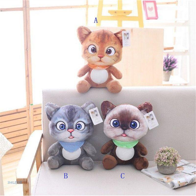 Đồ chơi mèo nhồi bông 3D mềm mại 20cm