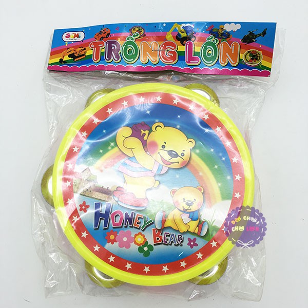 Đồ chơi trống lắc tay lớn bằng nhựa hình hoạt hình