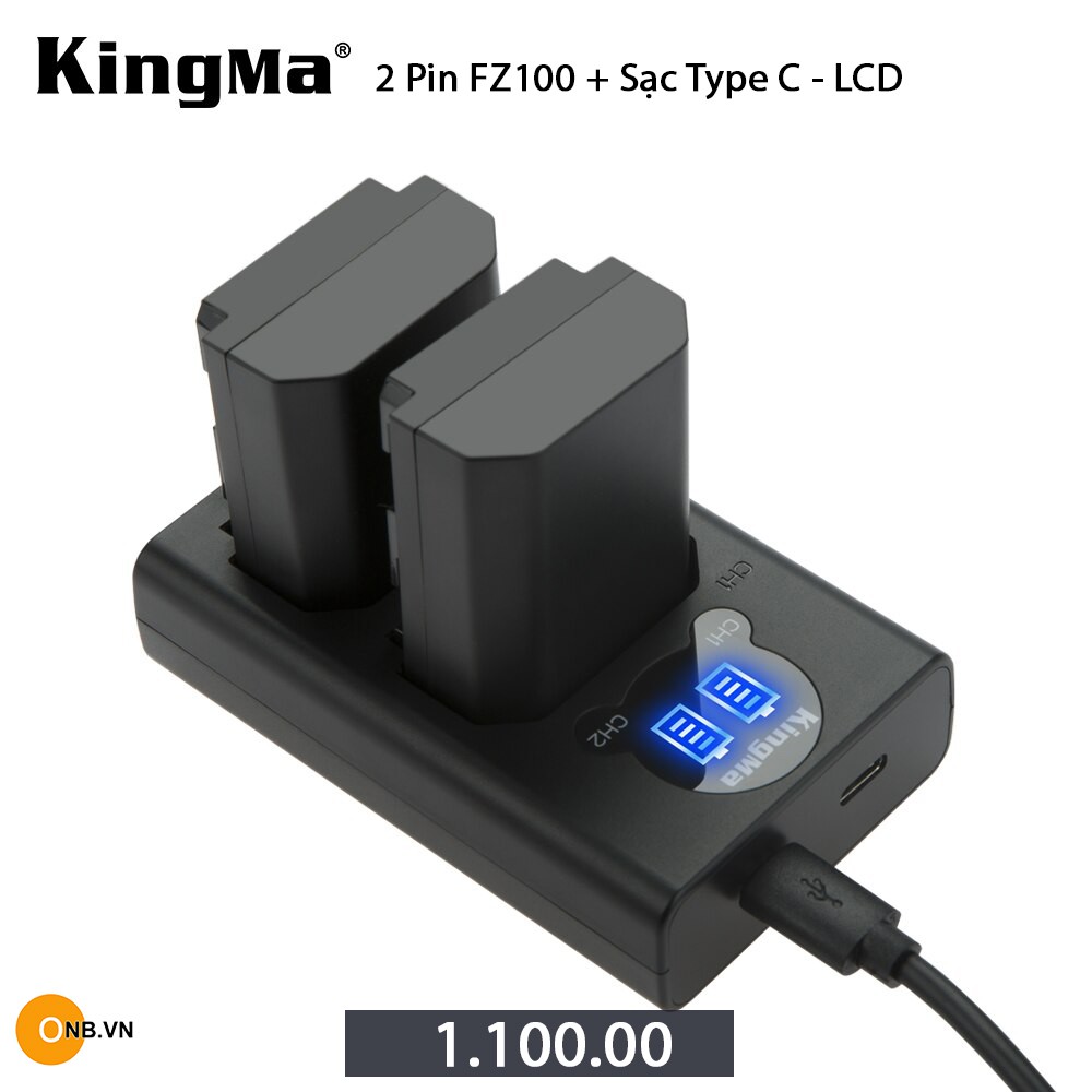 Bộ 2 Pin Kingma FZ100 cho máy ảnh Sony Alpha mẫu mới 2020