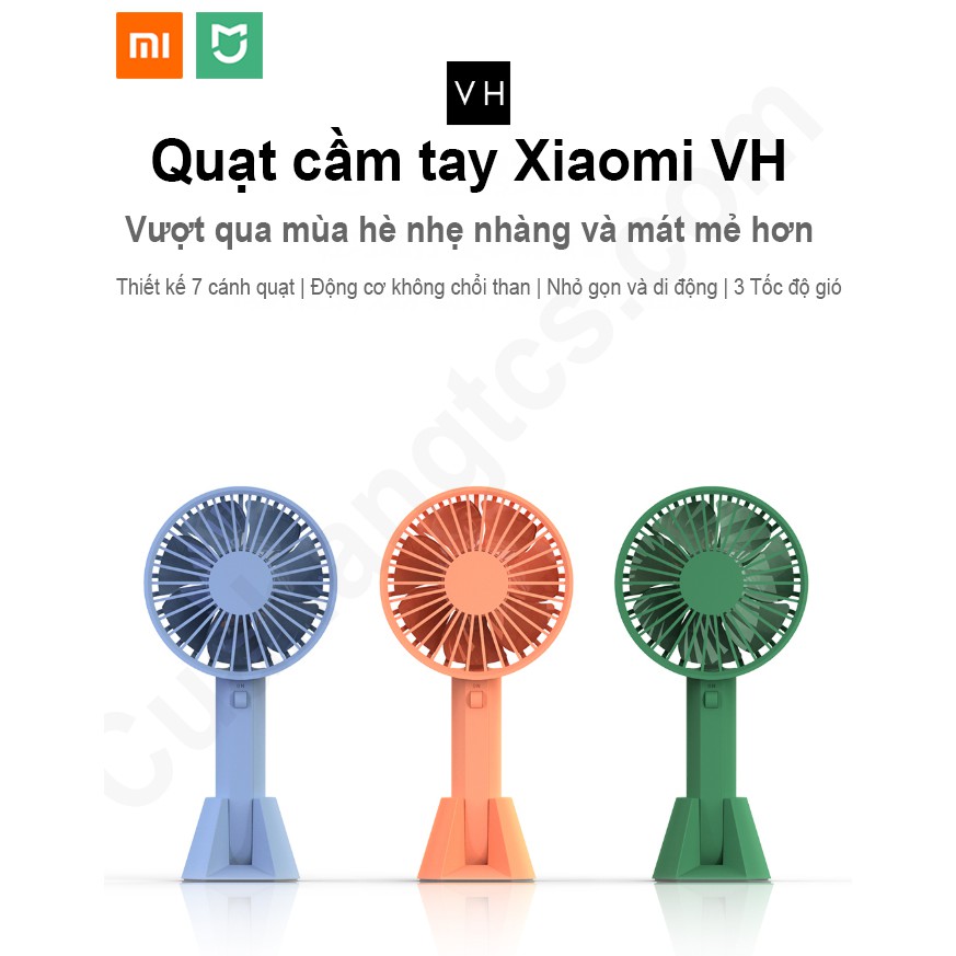 🔝 Quạt cầm tay mini VH Xiaomi - Quạt cầm tay 💛 💛 💛 [ 💯 HÀNG CHÍNH HÃNG]