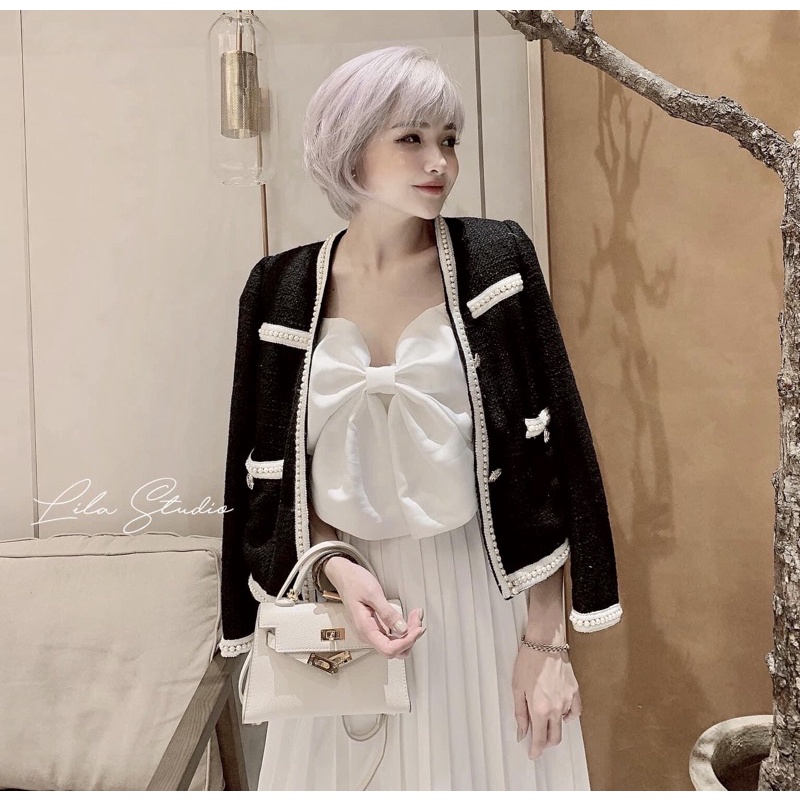 Áo Dạ Tweed Viền Ngọc Thời Trang Hàng Đẹp 2 Lớp⚡️Ảnh Thật | BigBuy360 - bigbuy360.vn