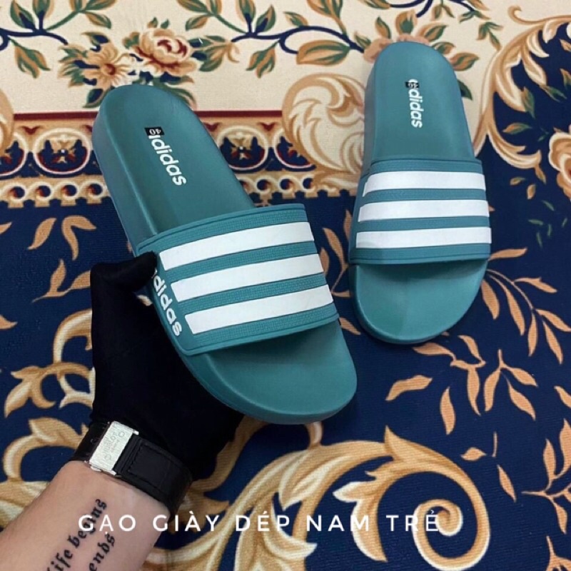 Dép nam adidas nam quai ngang đế cao su chữ hàng 11 . dép thể thao kèm hôp