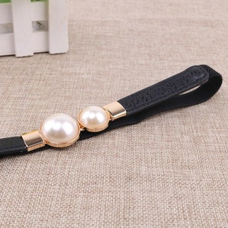 Thắt Lưng Mỏng Co Giãn Đính Ngọc Trai Thời Trang Cho Nữ