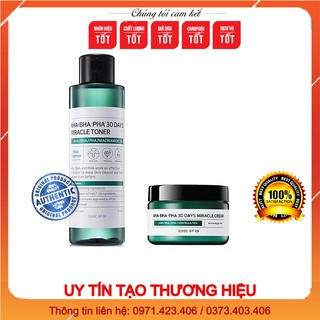 [CHÍNH HÃNG] Bộ Sản Phẩm Dưỡng Ngừa Mụn Toner - Kem Dưỡng Some By Me AHA- BHA-PHA 30 Days