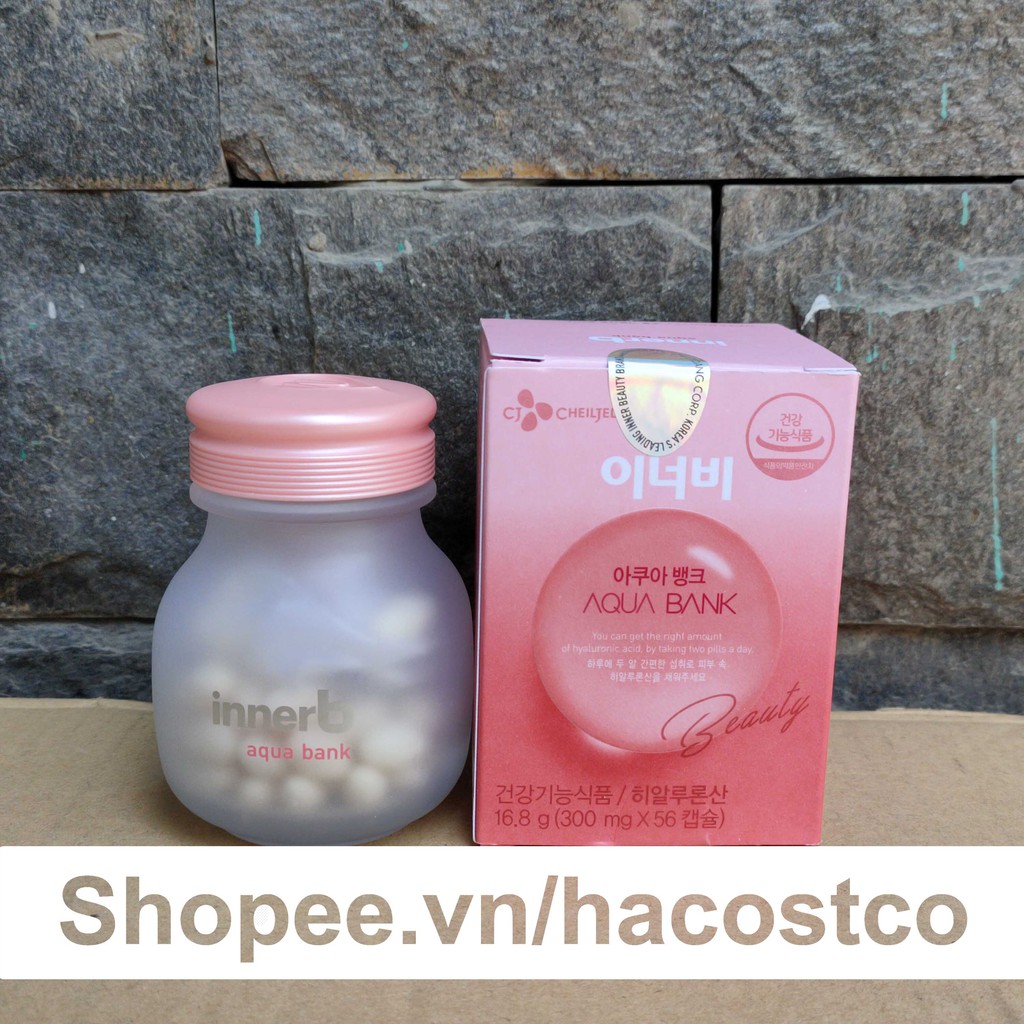 Viên Uống Cấp nước Innerb Aqua Bank Hàn Quốc 56 viên - Màu hồng