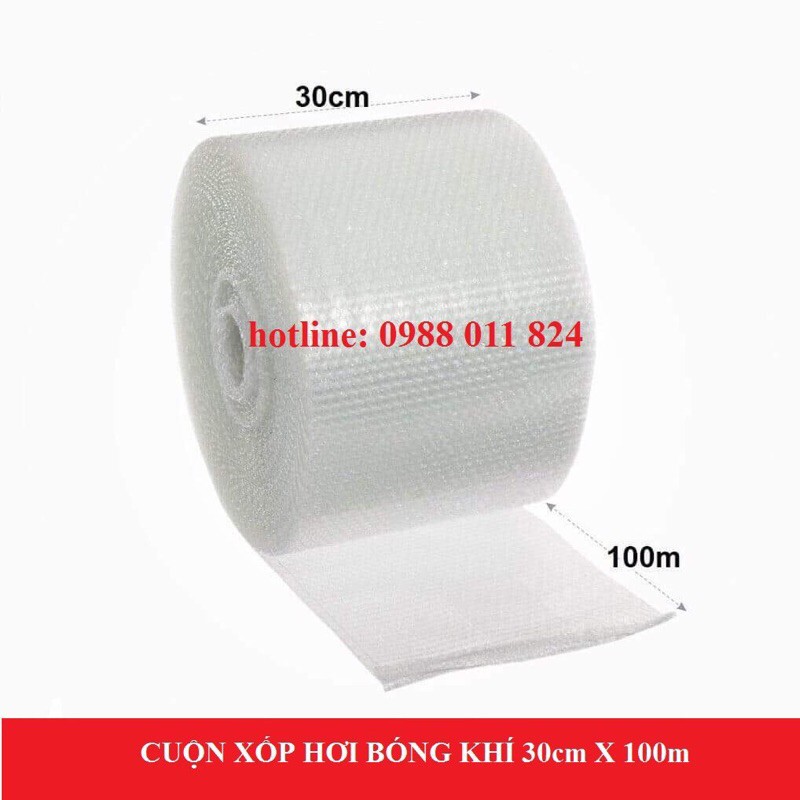 [Dài 100m x rộng 30cm] Cuộn bóng khí-Xốp nổ-Xốp hơi bọc hàng, gói hàng