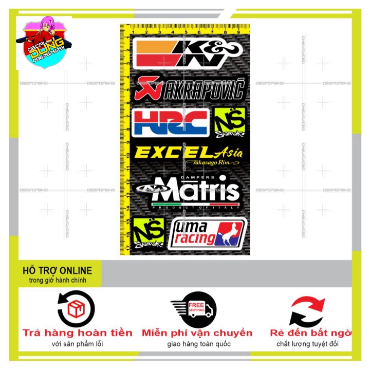 LOGO STICKER DÁN XE MÁY MINI M8 - DUNG DECAL
