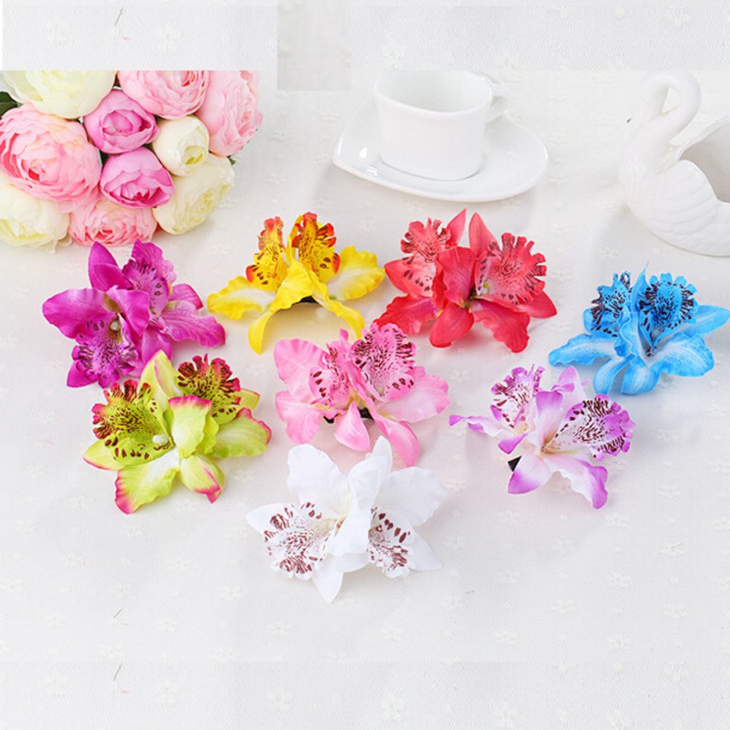 Kẹp tóc hình hoa lan nhiều màu dễ thương dành cho nữ