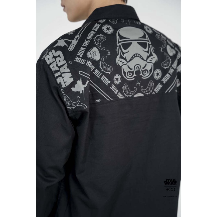 Áo Sơ Mi BOO Nam Dáng Regular In Graphic Pattern StarWars Trên Túi Áo BZL