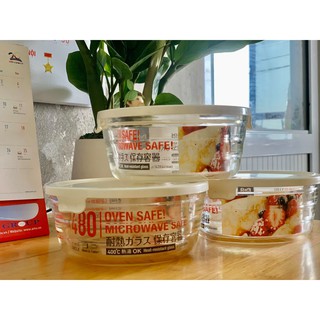 Set 3 hộp thủy tinh lock&lock dung tích 480ml