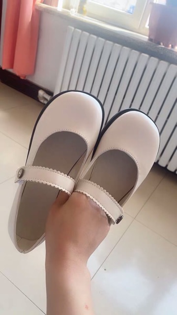 (Sẵn trắng 36) Giày Lorita chất da mềm, giày búp bê đế bệt quai răng cưa (5 Ảnh Thật Cuối) | BigBuy360 - bigbuy360.vn