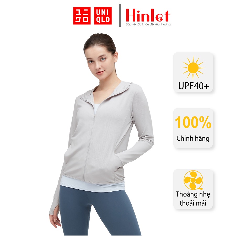 Áo khoác chống nắng Uniqlo Airism thun lạnh nữ 2021