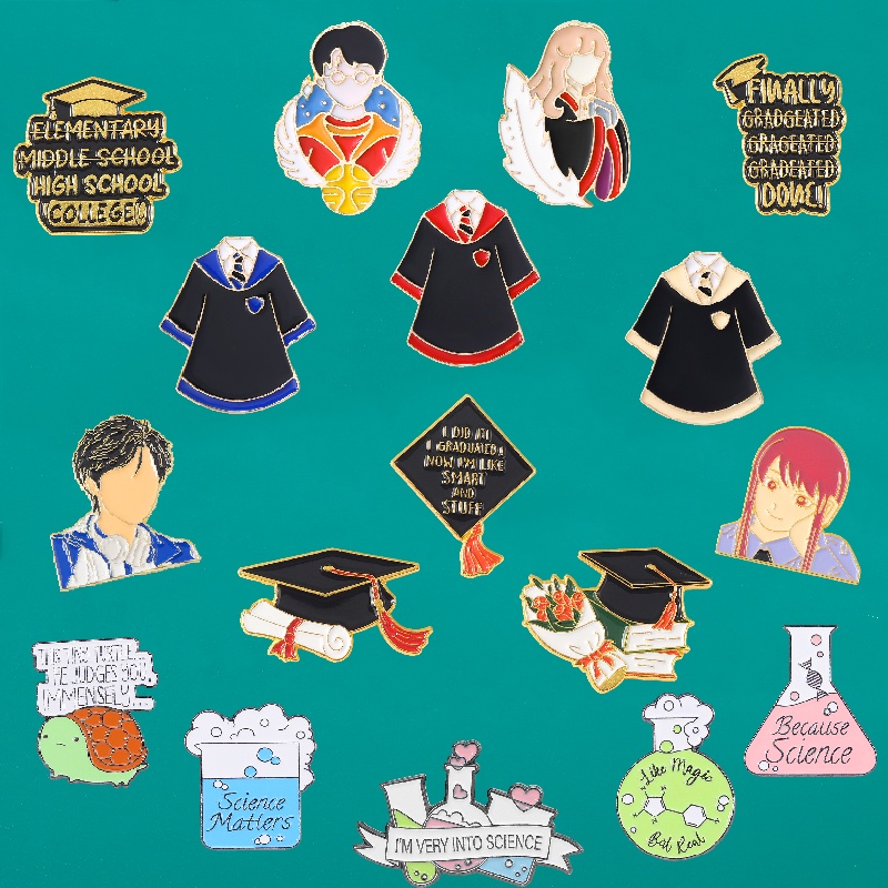 Ghim Cài Áo Bằng Kim Loại Tráng Men Hình Hoạt Hình Dễ Thương