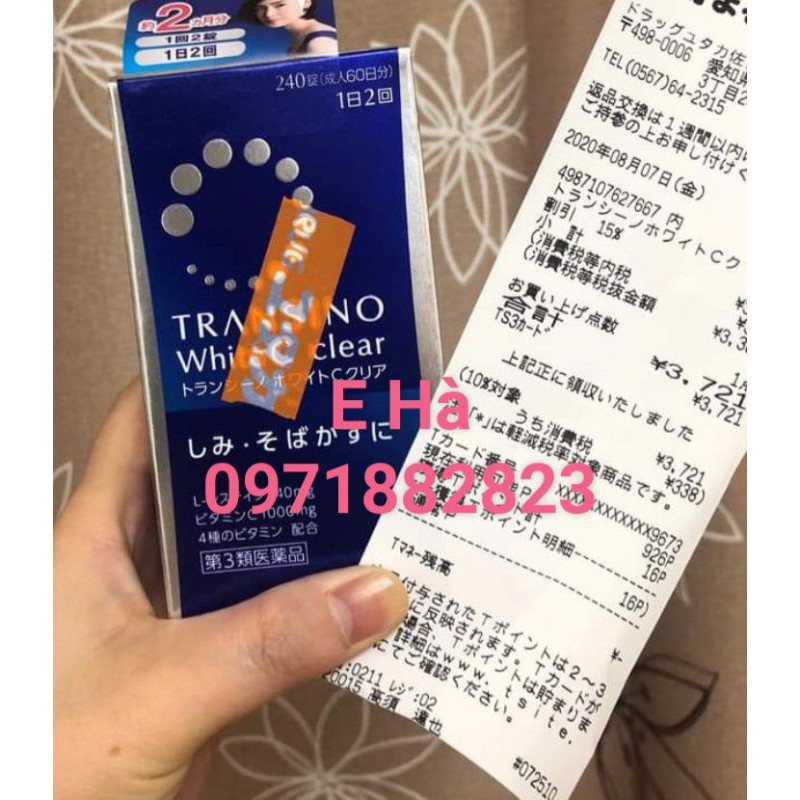 ( có feedback, chuẩn bill) viên uống transino white c nhật bản | Thế Giới Skin Care