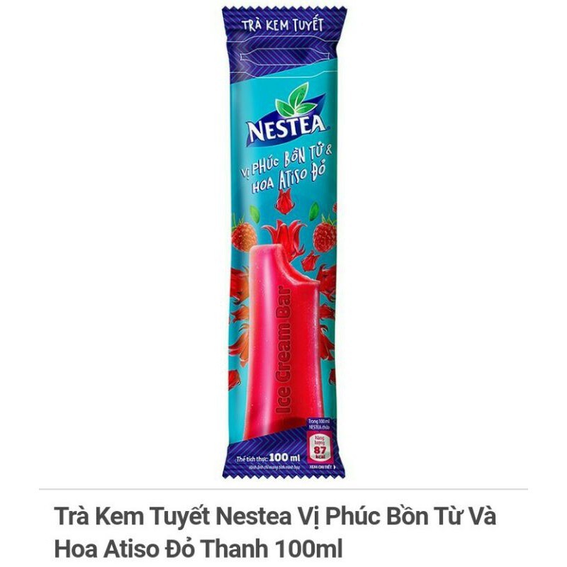 Một hộp - 6 chiếc kem tuyết NESTEA vị phúc bồn tử và hoa Atiso đỏ