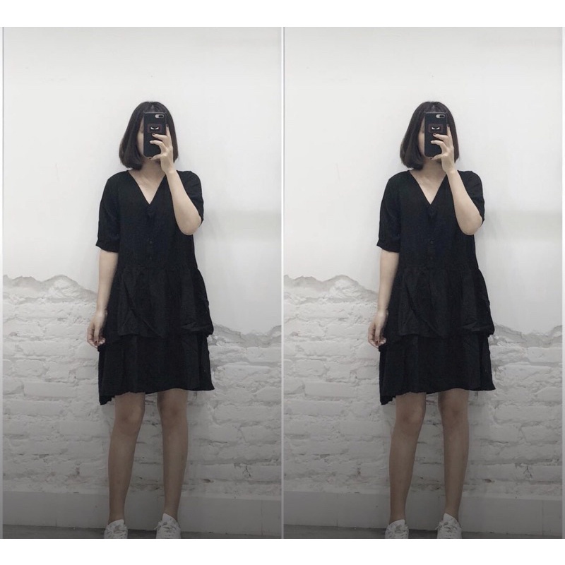 Pass váy baby doll đũi freesize hàng thiết kế mua 560 pass 280