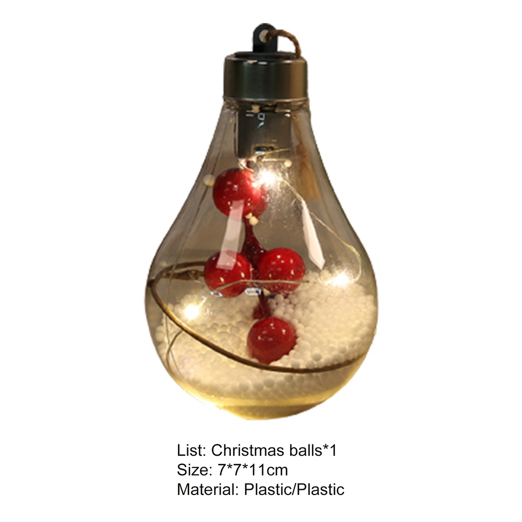 Quả cầu đèn LED trong suốt 5 kiểu dùng trang trí nhà cửa dịp giáng sinh