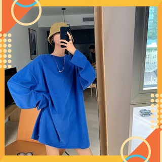 Áo Thun Trơn Dài Tay Form Oversize Basic Mịn Đẹp