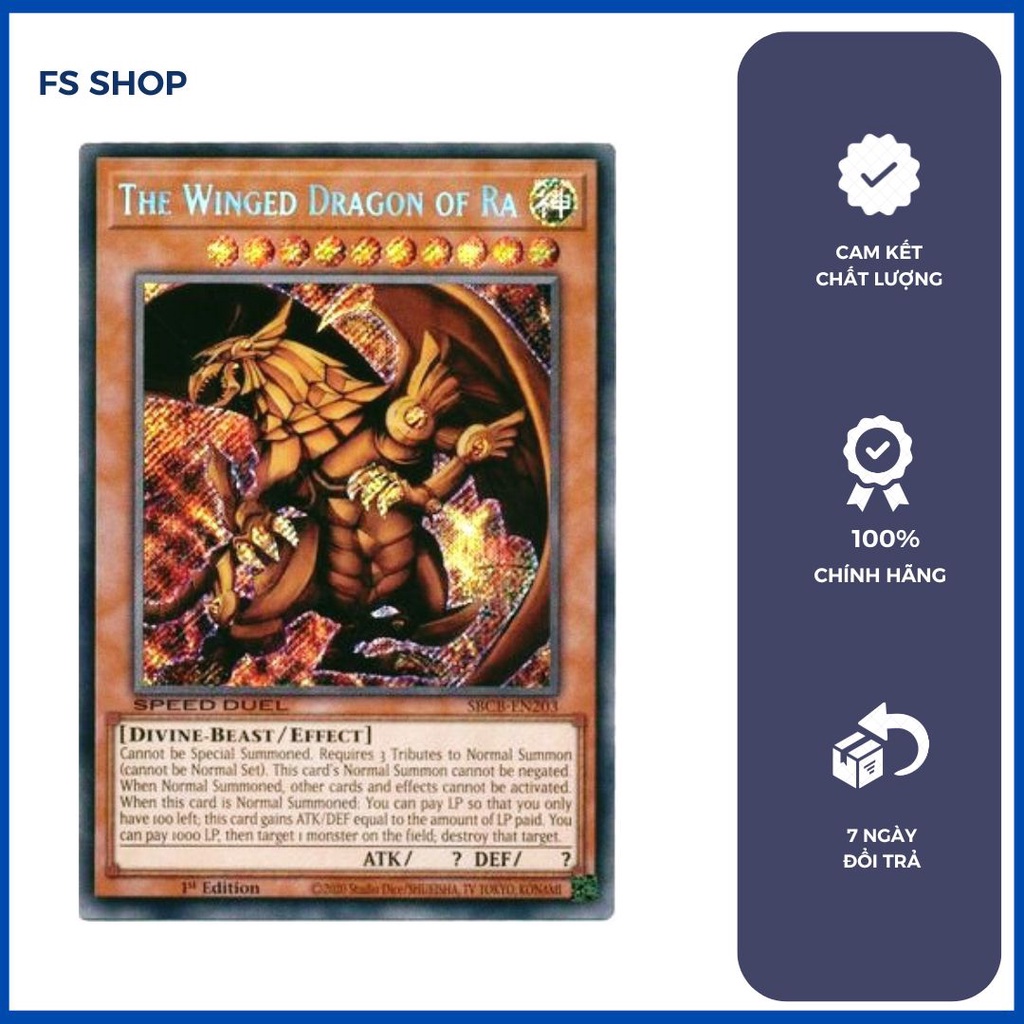 Thẻ bài yugioh chính hãng The Winged Dragon of Ra