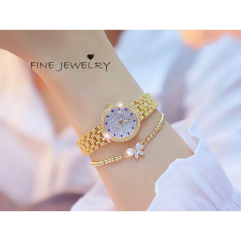 Đồng hồ nữ LUXURY 8833 Đính Đá Sang Trọng - Tặng Kèm Pin ĐH Dự Phòng